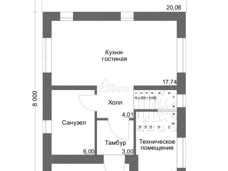 Заказать Дом из блока 048 в Москве