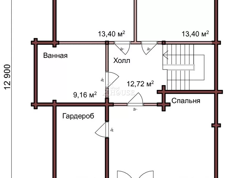 Заказать Дом из клееного бруса 129 в Москве